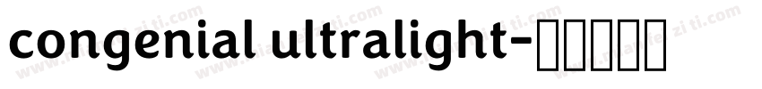 congenial ultralight字体转换